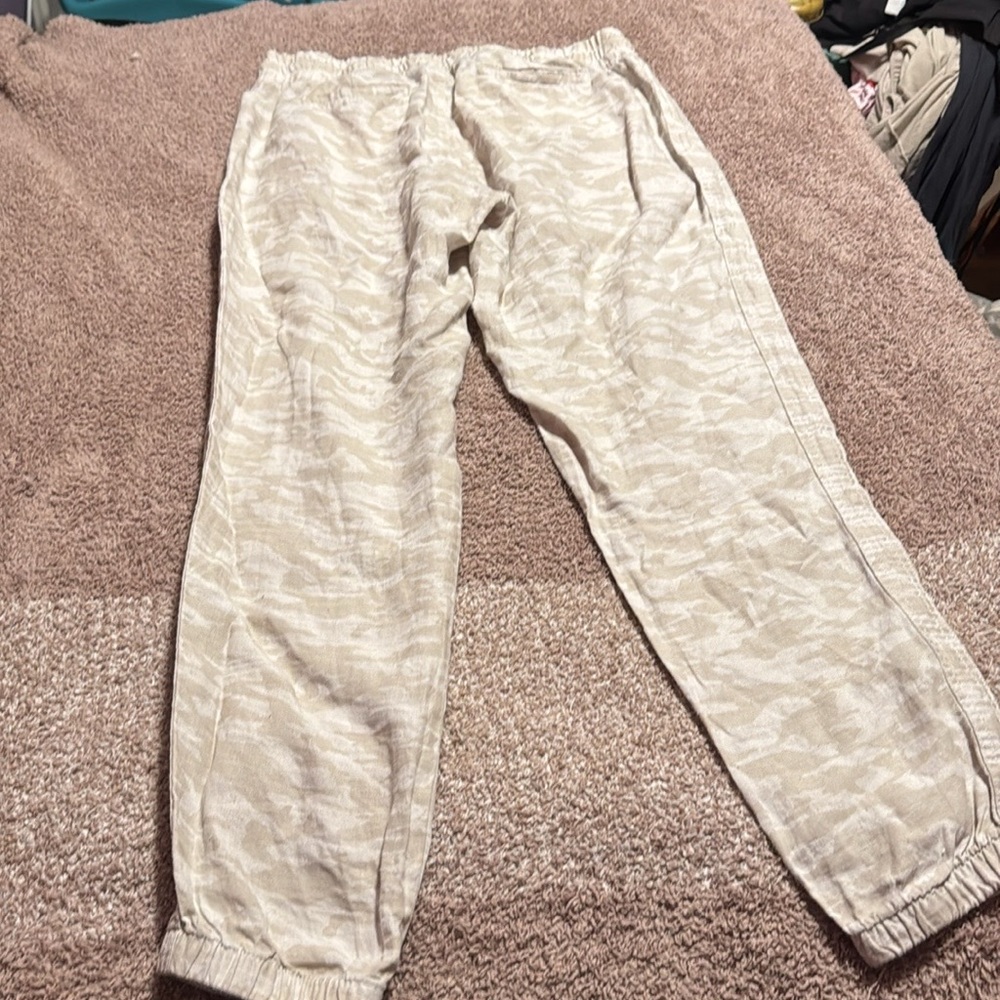 Women's athleta Cabo linen Jogger Pants 12 tall - Picture 6 of 7